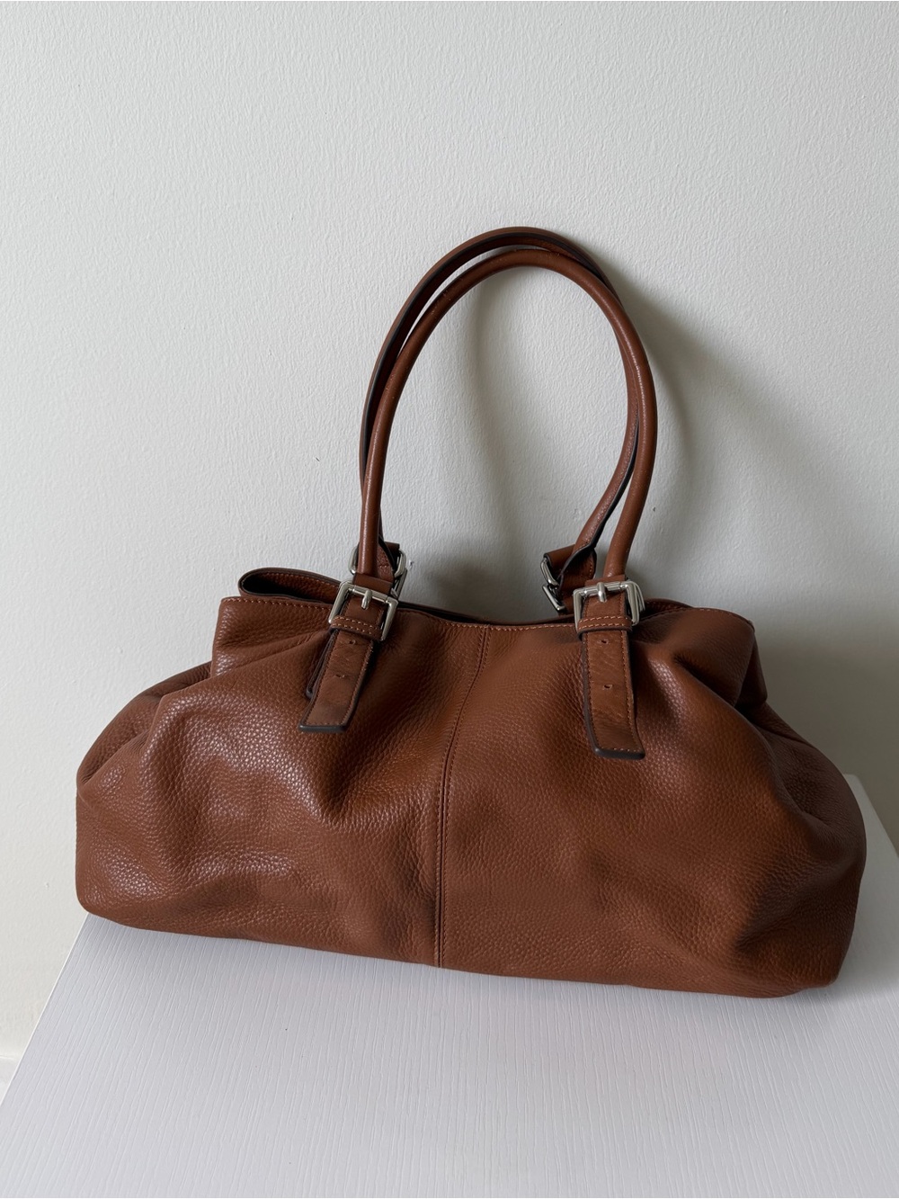 Danier Large Leather Baguette Shoulder Bag
